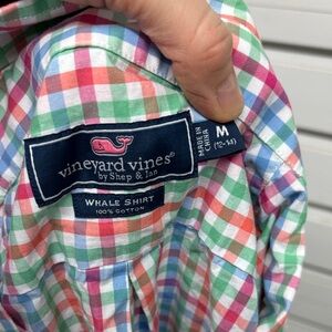 Vineyard Vines Colorful Plaid Whale Shirt